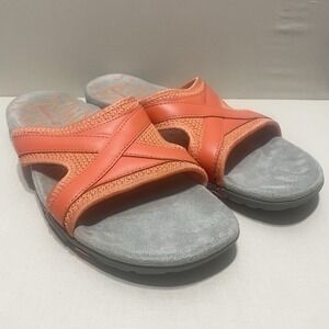 Merrell Tigerlily Melon Slide Sandals Womens 11 Orange Comfort